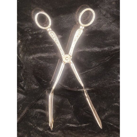 Vintage Silver-Plated Cake or Pastry Tongs - Picture 3 of 14